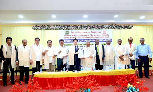 சாயர்புரம் போப் கல்லூரியில் நாசரேத் திருமண்டல கல்லூரிகளுடன் தென்கொரியா நிறுவனம் புரிந்துணர்வு ஒப்பந்தம்