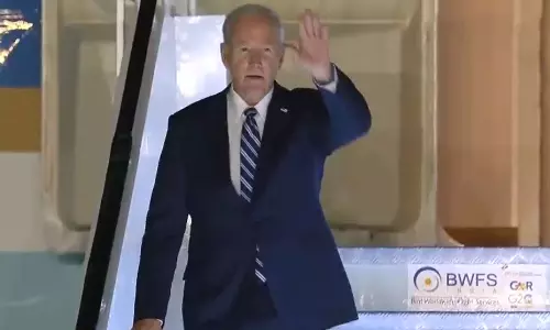 ஜி20 மாநாடு: முதல்முறையாக இந்தியா வந்தடைந்தார் அமெரிக்க அதிபர் ஜோ பைடன்