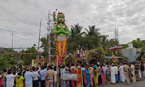 கடலூர் அருகே 41 அடி ஆஞ்சநேயர் கோவிலில் கும்பாபிஷேகம்: திரளான பக்தர்கள் தரிசனம்