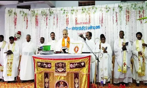 கடையம் அருகே கிறிஸ்தவர்களின் ஸ்தோத்திர பண்டிகை
