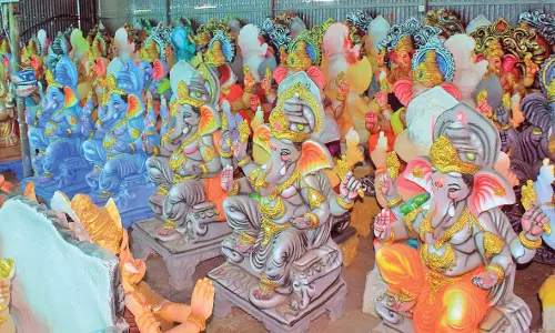 நெல்லையில், விநாயகர் சிலைகள் விற்பனை மும்முரம் - ரூ.150 முதல் விற்கப்படுகிறது