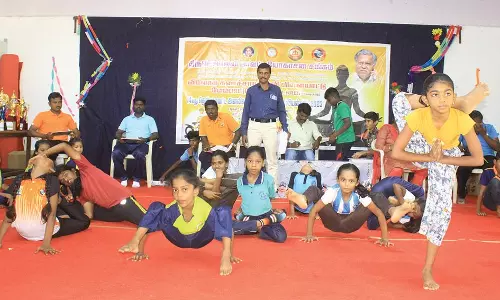 லிட்டில் பிளவர் பள்ளியில் தென் மாவட்ட அளவிலான யோகா சாம்பியன்ஷிப் போட்டி