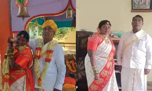 30 வயது இளம்பெண்ணை திருமணம் செய்த 60 வயது முதியவர்- சமூகவலைதளங்களில் புகைப்படம் வைரல்