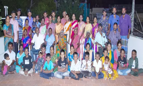 திண்டுக்கல் அருகே 100-வது பிறந்தநாளை கொண்டாடிய மூதாட்டி