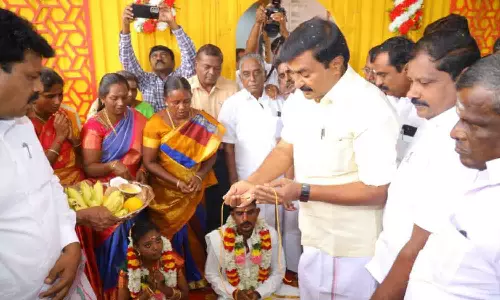 வெள்ளகோவில் சோழீஸ்வரர் கோவிலில் 9 ஜோடிகளுக்கு இலவச திருமணம்