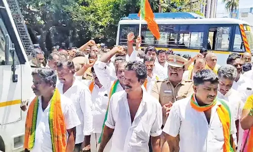 நாகையில், பா.ஜ.க.வினர் ஆர்ப்பாட்டம்