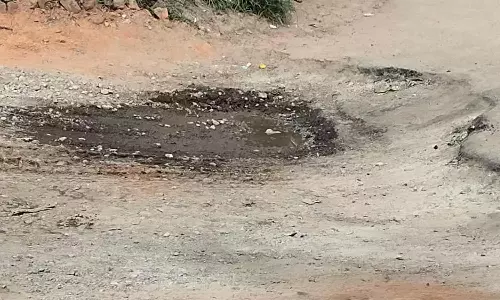 ஆரணியில் குண்டும், குழியுமாக உள்ள சாலை வளைவை சீரமைக்க பொதுமக்கள் கோரிக்கை