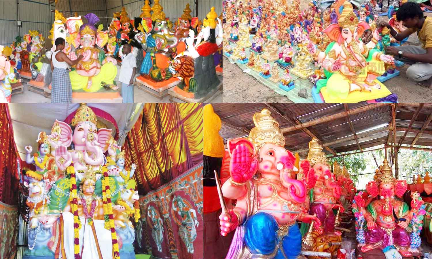 சதுர்த்தியை முன்னிட்டு விநாயகர் சிலைகள் வாங்க பொதுமக்கள் ஆர்வம்