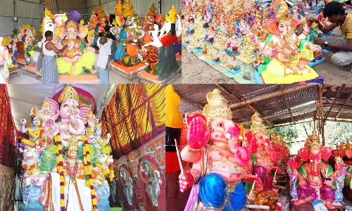சதுர்த்தியை முன்னிட்டு விநாயகர் சிலைகள் வாங்க பொதுமக்கள் ஆர்வம்