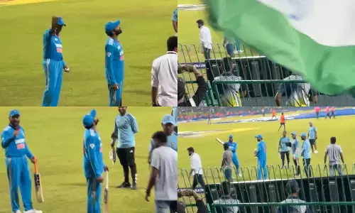 ரசிகர் வைத்திருந்த தேசிய கொடியை பார்த்து VIBE ஆன ரோகித்- வைரலாகும் வீடியோ