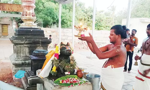 மெஞ்ஞானபுரம் அருகே காளத்தீஸ்வரர் கோவிலில் பிரதோஷ விழா
