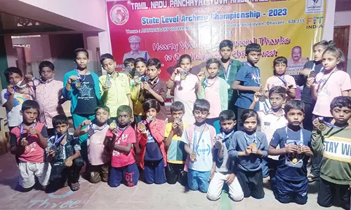 வில் வித்தை போட்டி: புதியம்புத்தூர் எடிசன் பள்ளி சாதனை