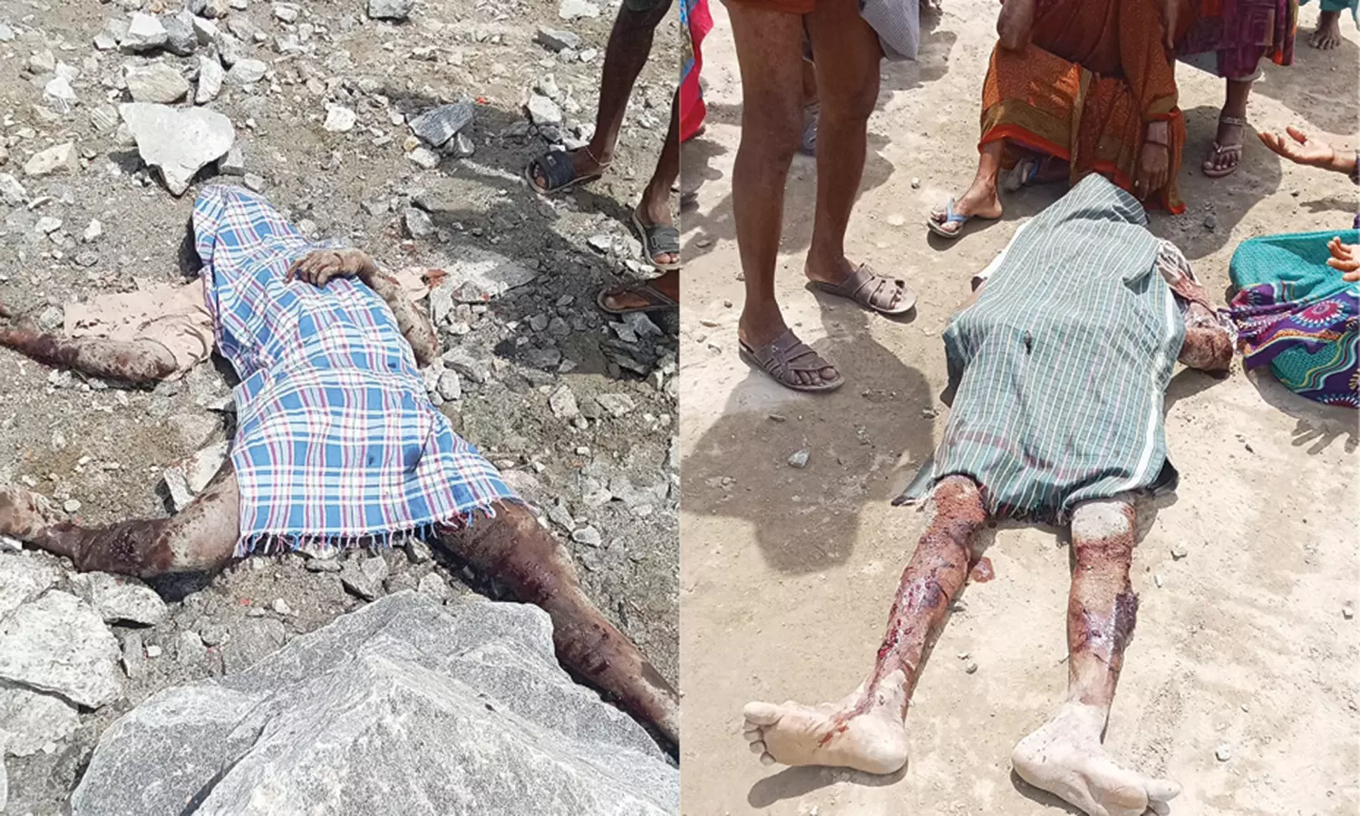 வடமதுரை அருகே கல்குவாரியில் பாறை வெடித்து 2 பேர் பலி வடமதுரை அருகே கல்குவாரியில் பாறை வெடித்து 2 பேர் பலி