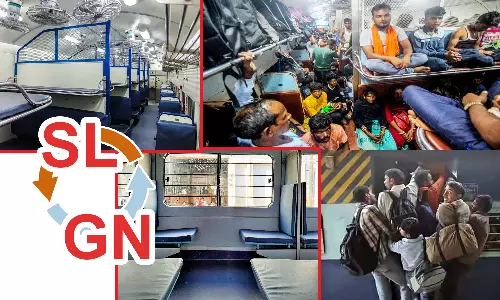 பகல் நேர ரெயில்களில் படுக்கை வசதி பெட்டிகளை பொது பெட்டிகளாக  மாற்ற திட்டம்