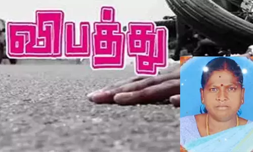 நாமக்கல் அருகே அரசு பஸ் மோதி பெண் பலி