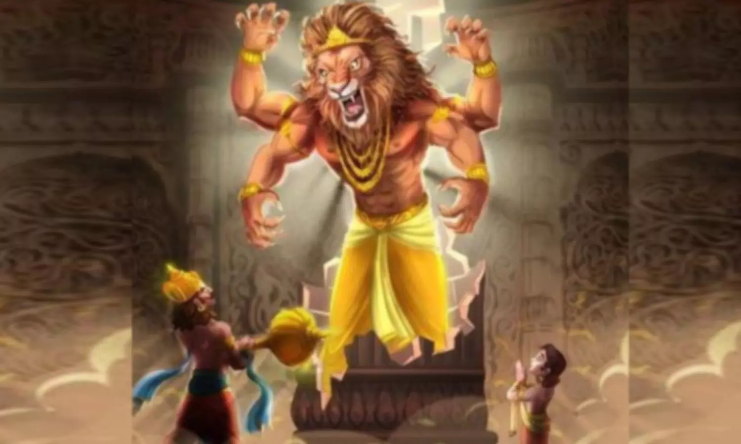 தூணில் இருந்து வெளிப்பட்ட நரசிம்மர்