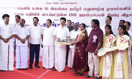இலங்கை தமிழர் மறுவாழ்வு முகாம்களில் 1,591 புதிய வீடுகள்: வேலூரில் முதலமைச்சர் திறந்து வைத்தார்