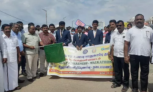 கன்னியாகுமரியில் சிறுதானியங்கள் விழிப்புணர்வு நடைபயணம்