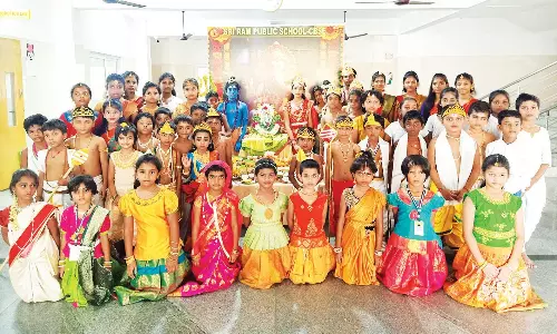 ஸ்ரீராம் பப்ளிக் பள்ளியில்  விநாயகர் சதுர்த்தி கொண்டாட்டம்