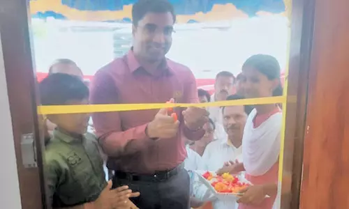 தெருவிளக்கு வெளிச்சத்தில் படித்த  பிளஸ்-2  மாணவி குடும்பத்துக்கு புதிய வீடு - கலெக்டர் திறந்து வைத்தார்