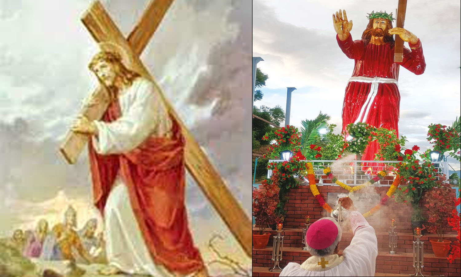 வேலாயுதபுரம் ஆலயத்தில் 20 அடி உயர திருச்சிலுவை ஆண்டவர் சொரூபம் அர்ச்சிப்பு