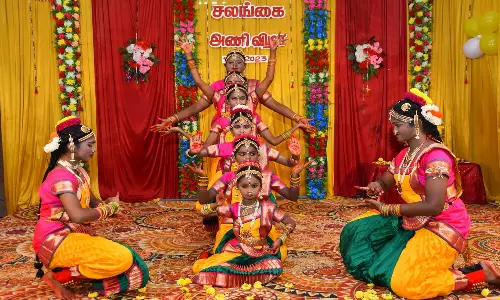 நத்தத்தில் விநாயகர் சதுர்த்தியை முன்னிட்டு மாணவிகள் பரதநாட்டியம்