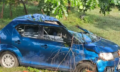 உளுந்தூர்பேட்டை அருகே கார் பள்ளத்தில் கவிழ்ந்து புதுவை முதியவர் பலி