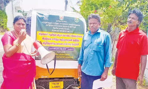 மாசில்லா விநாயகர் சதுர்த்தி குறித்து விழிப்புணர்வு பிரச்சாரம்