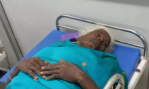 திருமணிமுத்தாற்றில் குதித்து தற்கொலைக்கு முயன்ற மூதாட்டி