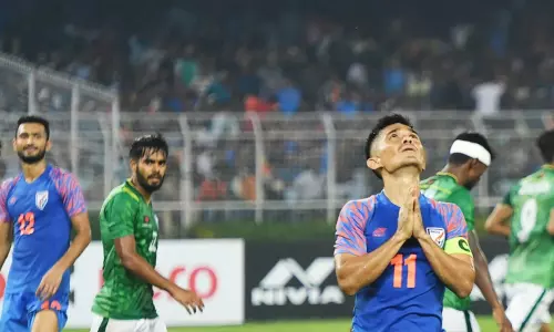 ஆசிய கோப்பை கால்பந்து போட்டி: இன்று வங்காளதேசத்துடன் மோதுகிறது இந்திய அணி