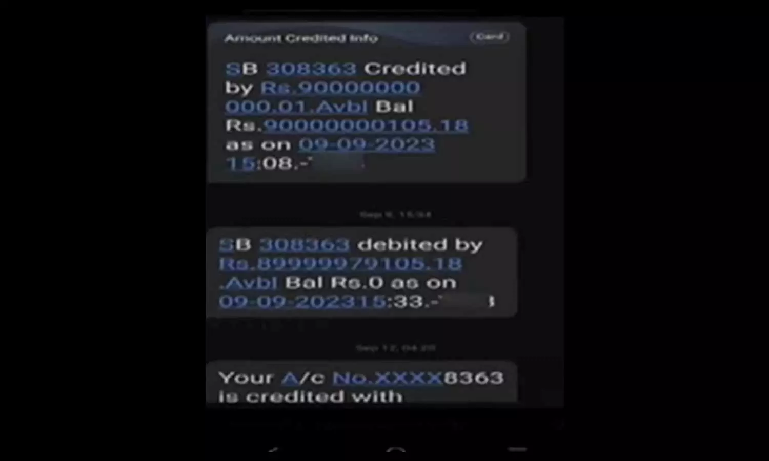 சென்னை ஓட்டுநர் வங்கி கணக்கில் டெபாசிட் ஆன 9 ஆயிரம் கோடி ரூபாய்...! சென்னை ஓட்டுநர் வங்கி கணக்கில் டெபாசிட் ஆன 9 ஆயிரம் கோடி ரூபாய்...!