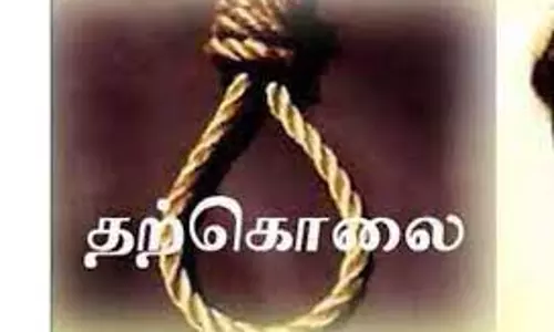 கணவன் இறந்த துக்கத்தால் மின் விசிறியில் தூக்கு போட்டு பெண் தற்கொலை