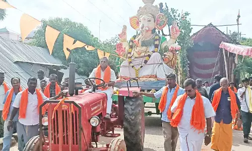 காலாப்பட்டில் விநாயகர் சிலைகள் ஊர்வலம்