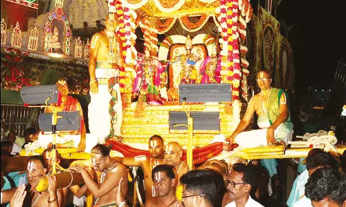 கல்ப விருட்சம், சர்வ பூபால வாகனங்களில் ஸ்ரீதேவி, பூதேவியுடன் மலையப்பசாமி உலா