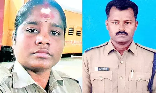 2 குழந்தைகளுடன் பெண் போலீஸ் உயிரை மாய்த்த விவகாரம்: கள்ளக்காதல் பிரச்சனையில் போலீஸ்காரரும் தற்கொலை