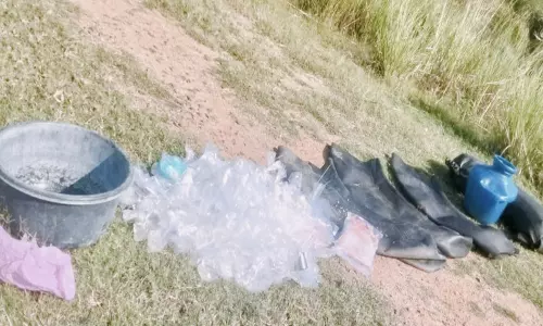 திட்டக்குடி அருகே வடபாதி ஏரிக்கரையில் 100 லிட்டர் கள்ளச்சாராயம் பறிமுதல்