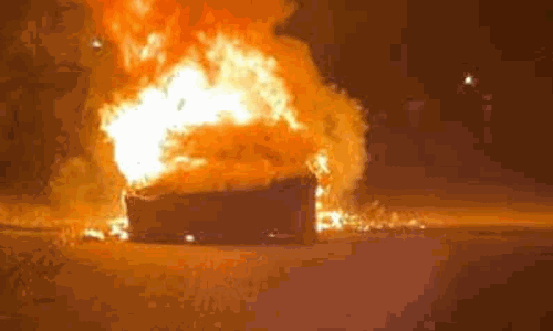 குடிசை வீட்டில் தீ விபத்து