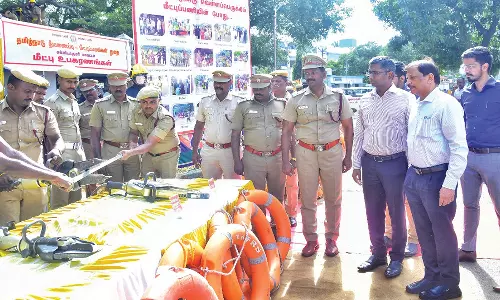 குமரி மாவட்ட தீயணைப்பு துறையின் சார்பில் மாதிரி ஒத்திகை நிகழ்ச்சி