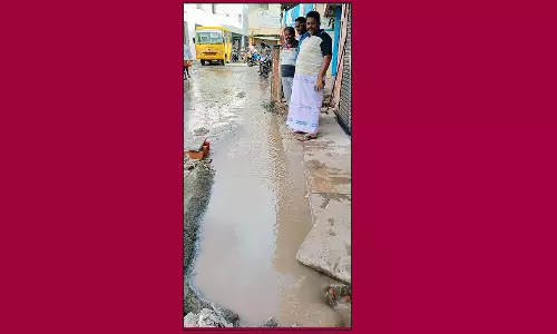 குடிநீர் குழாய் உடைப்பை சரி செய்ய நடவடிக்கை எடுத்த நகர்மன்ற தலைவர்