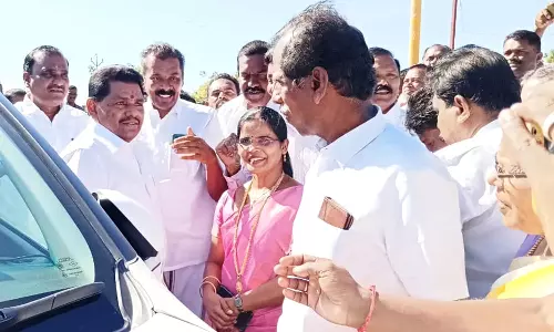 தென்காசி தெற்கு மாவட்ட தி.மு.க. சார்பில் ஆலங்குளத்தில் அமைச்சர் அனிதா ராதாகிருஷ்ணனுக்கு வரவேற்பு