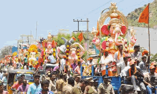 தம்மம்பட்டியில் இன்று 36 விநாயகர் சிலைகள் ஊர்வலம்