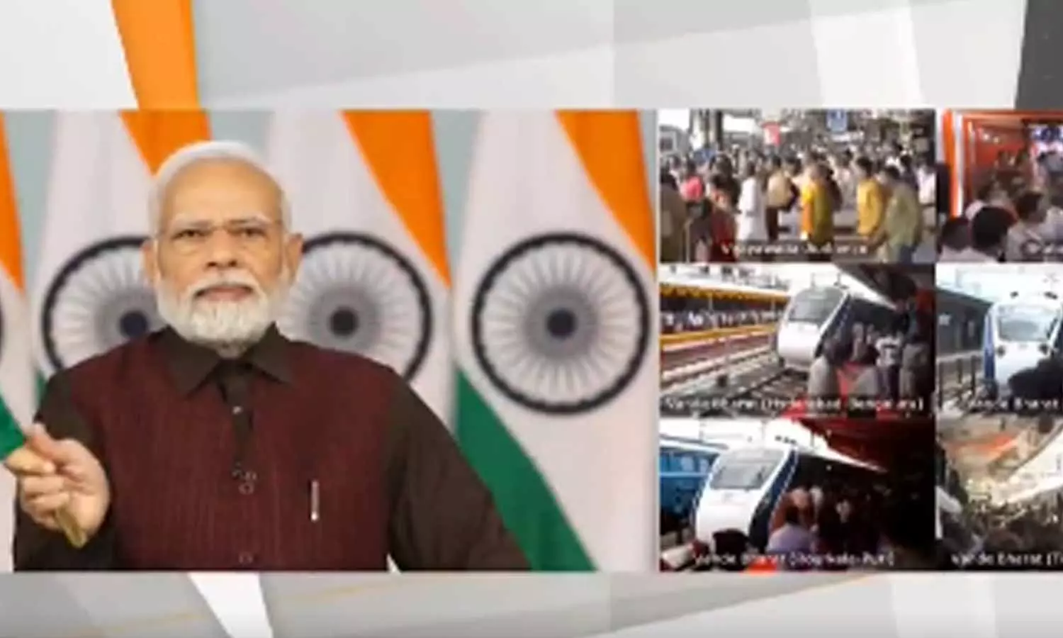 சென்னை-நெல்லை இடையே வந்தே பாரத் ரெயில் சேவையை தொடங்கி வைத்தார் பிரதமர் மோடி சென்னை-நெல்லை இடையே வந்தே பாரத் ரெயில் சேவையை தொடங்கி வைத்தார் பிரதமர் மோடி