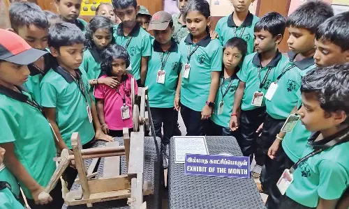 கன்னியாகுமரி அரசு அருங்காட்சியகத்தில் கைராட்டை சிறப்பு கண்காட்சி