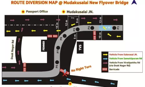 மதுரை முடக்குசாலை பகுதியில் நாளை முதல் போக்குவரத்து மாற்றம்