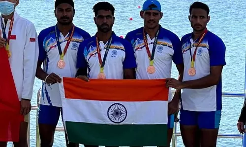 ஆசிய விளையாட்டு 2023 - துடுப்பு படகு போட்டியில் இந்திய ஆண்கள் அணி வெண்கலம் வென்றது