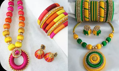 பாரம்பரியத்தை பறைசாற்றும் எம்பிராய்டரி நகைகள்