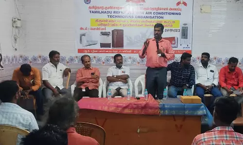 திருவள்ளூரில் ஏசி பழுது பார்க்கும் தொழிலாளர் அமைப்பு ஆலோசனை கூட்டம்