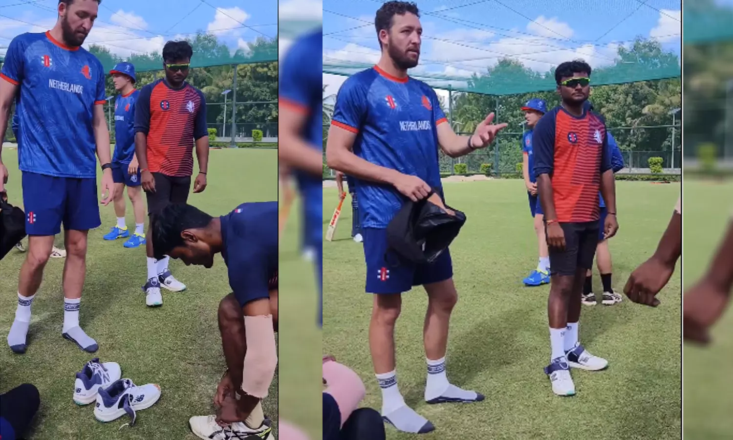 இளம் வீரருக்கு நொடி பொழுதில் பரிசளித்து அசத்திய நெதர்லாந்து வீரர்