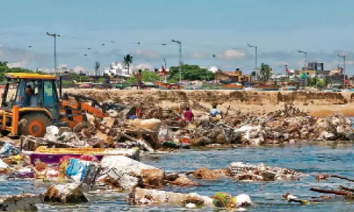 விநாயகர் சிலைகள் கரைப்பு: சென்னை கடற்கரையில் 2 நாளில் 150 டன் குப்பைகள் அகற்றம்