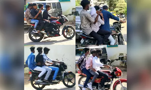 திண்டுக்கல்லில் மாணவர்களின் சாகச பயணத்தால் விபத்தில் சிக்கும் அப்பாவி மக்கள்